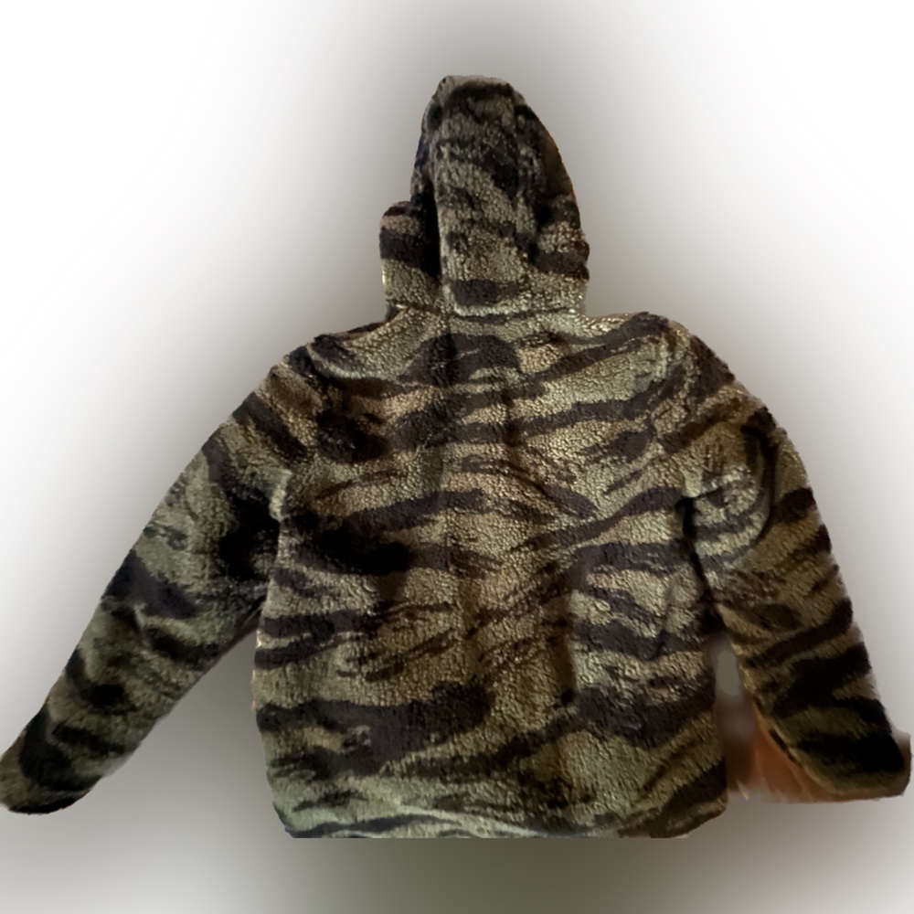 Gap Boys Teen Reversible Sherpa Jacket Hoodie Teen 14-16 - Picture 3 of 7